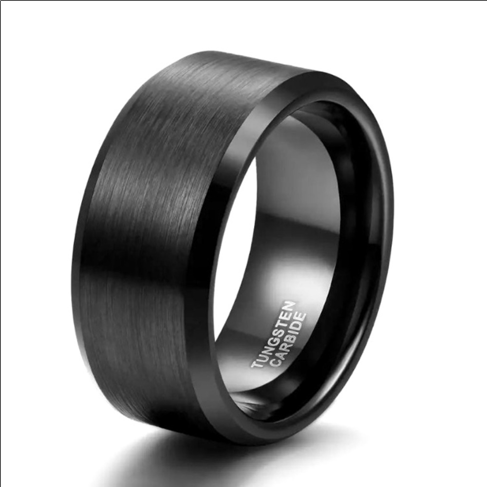 Tungsten Carbide black Ring for Men